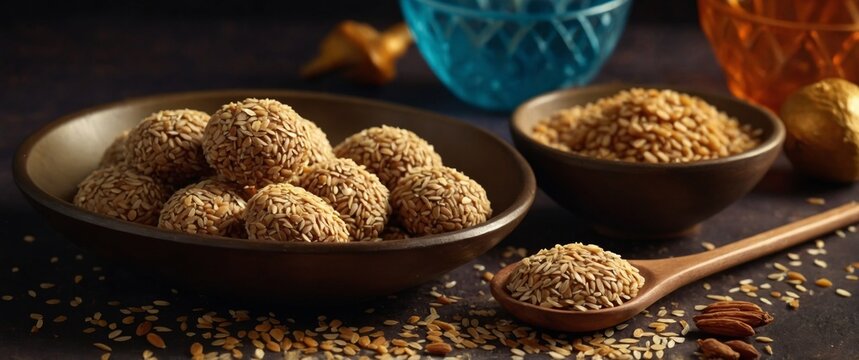 Tilgul vadi special sweet food of Makar Sankranti made of Sesame seeds, jaggery.