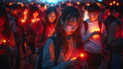 Young People Scrolling on Their Smartphones