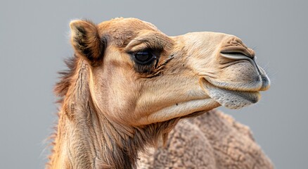 Obraz premium Isolated Camel Close-Up