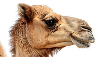 Obraz premium Camel Close-up on Transparent Background