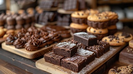 Delicious Chocolate Treats in Bakery
