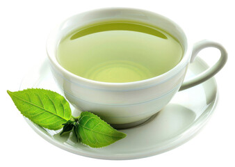 PNG  Refreshing green tea with leaves