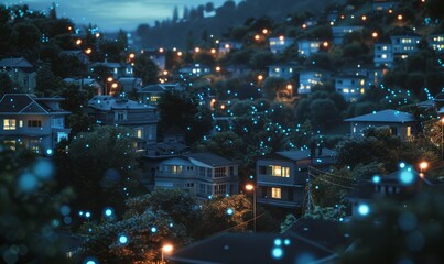 Internet of Things (IoT) devices connecting homes and cities for smarter living