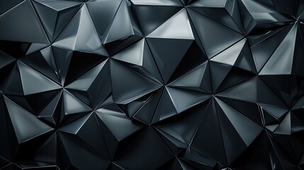 Fototapeta premium Abstract futuristic background with dark geometric shapes.