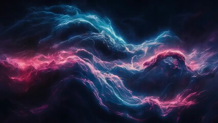 Nebula of Neon Waves creating an otherworldly digital canvas.