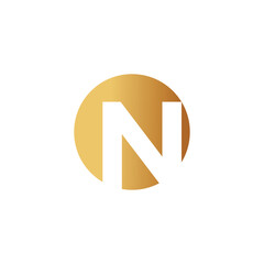 Letter N logo design vector with universal form and creative idea icon
