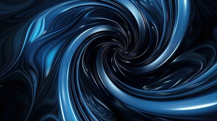 Abstract blue swirls on a black background