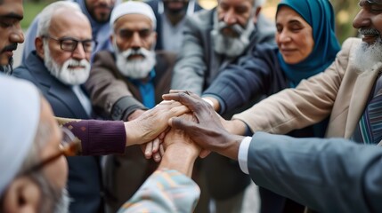 Religious Leaders from Different Faiths Collaborating in a Respectful Meeting
