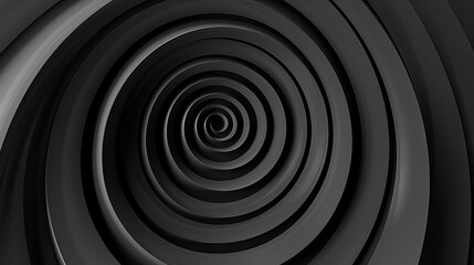 Black background with a gray spiral pattern