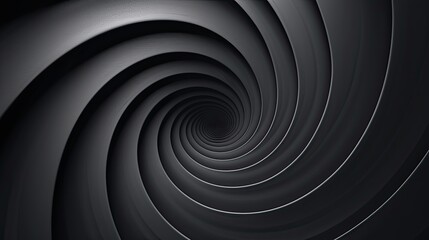 Fototapeta premium Black background with a gray spiral pattern