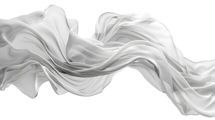 Elegant Flowing White Fabric in Motion