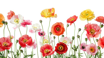 PNG Colorful Poppies asteraceae outdoors blossom.
