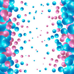 Frame made of mother-of-pearl color pearls. Festive decor element. EPS 10