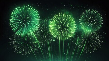 green fireworks burst abstract background design