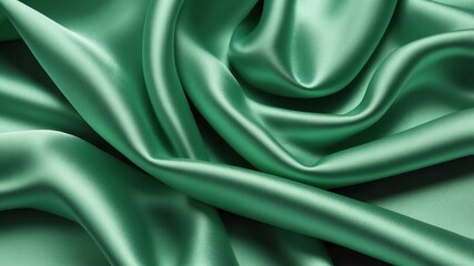 Obraz premium green satin fabric abstract background design