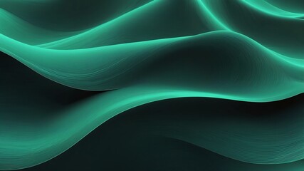 green wave lines abstract background design