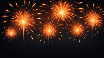 Naklejka premium orange fireworks burst abstract background design