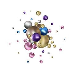 Colorful balls background. Vector background made with gradient meshes. Background design for banner, poster, flyer, card, postcard, cover, brochure. EPS 10