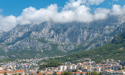 Makarska under Biokovo Mountain