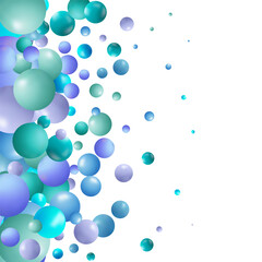 Abstract template with blue balls. Vector background. EPS 10
