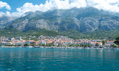 Makarska under Biokovo Mountain