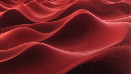 Obraz premium red wave lines abstract background design