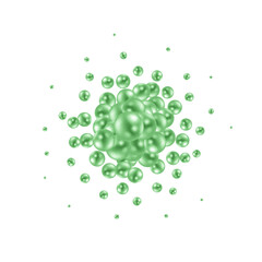 Green circled round festive photo frame. EPS 10