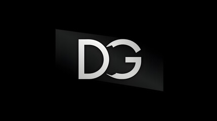 Stylish Contemporary Black and White DG Logo Design Concept