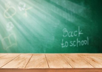Female teachers hand writing on school board back to school white chalk. Concept back to school. Mock up for design. Copy space. Education Concept.