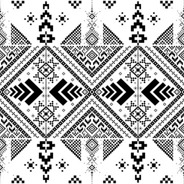 Seamless tiles pixcel. Mosaic pattern for ceramic in dutch, portuguese, spanish, italian style, Vector Tile Pattern, Lisbon Arabic Floral Mosaic, seamless pattern pixcel style, ethnic geometry, ethnic