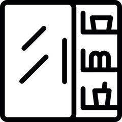 Refrigerator with glass door showing organized food and drinks on shelves, ideal for topics such as kitchen appliances, healthy eating and food storage