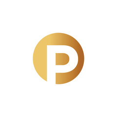 Letter P logo design vector with universal form and creative idea icon