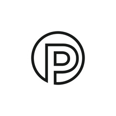 Fototapeta premium Letter P logo design vector with universal form and creative idea icon