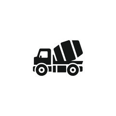 Concrete truck icon vector. EPS 10 editable vector