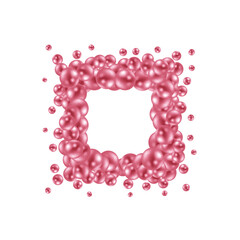 Vector illustration for your design. Luxurious beautiful background with red spheres. Red balls. Eps 10