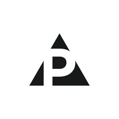 Letter P logo design vector with universal form and creative idea icon