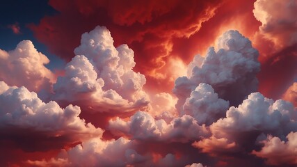 red cloud formations abstract background design