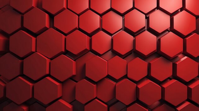 red hexagon pattern abstract background design
