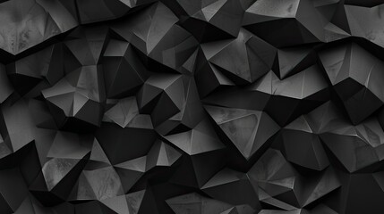 Fototapeta premium Black abstract background with geometric shapes Seamless pattern.