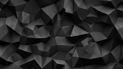 Obraz premium Black abstract background with geometric shapes Seamless pattern.