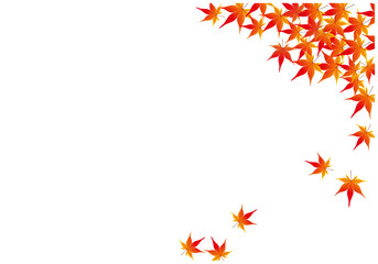 紅葉が美しいもみじフレーム背景4