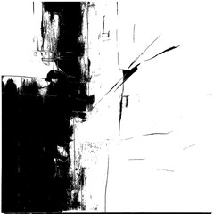 Elegant Charcoal Accents on Pristine White Canvas