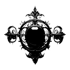 Elegant Midnight Details on Immaculate White Background