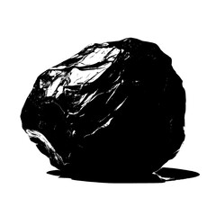 Sophisticated Coal Designs on a Flawless White Surface