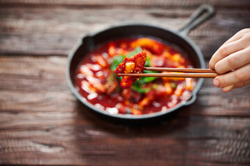 Korean Healthy Food. Korea Cuisine. Fresh Ingredients. 