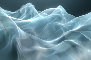 Obraz premium Ethereal Waves of Light and Motion in a Dreamlike Landscape
