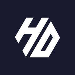 HO or OH letter modern logo design