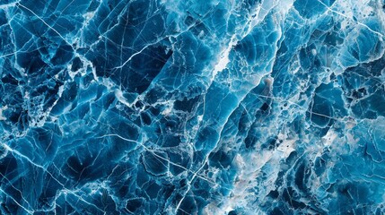 Obraz premium Abstract blue marble texture background. Elegant and luxurious design. Perfect for wallpapers, backgrounds, and art projects. Digital artwork showcasing intricate patterns and fine details. AI