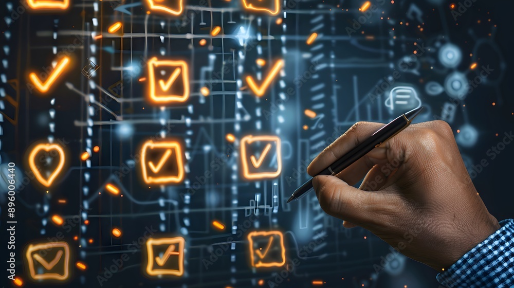 Poster a quality assurance team using advanced digital tools to plan, ensure, and control project quality, 