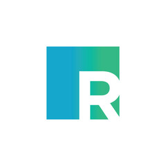 Letter R logo design vector with universal form and creative idea icon